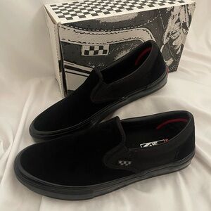 Vans Men's Black Slip-On Sneakers